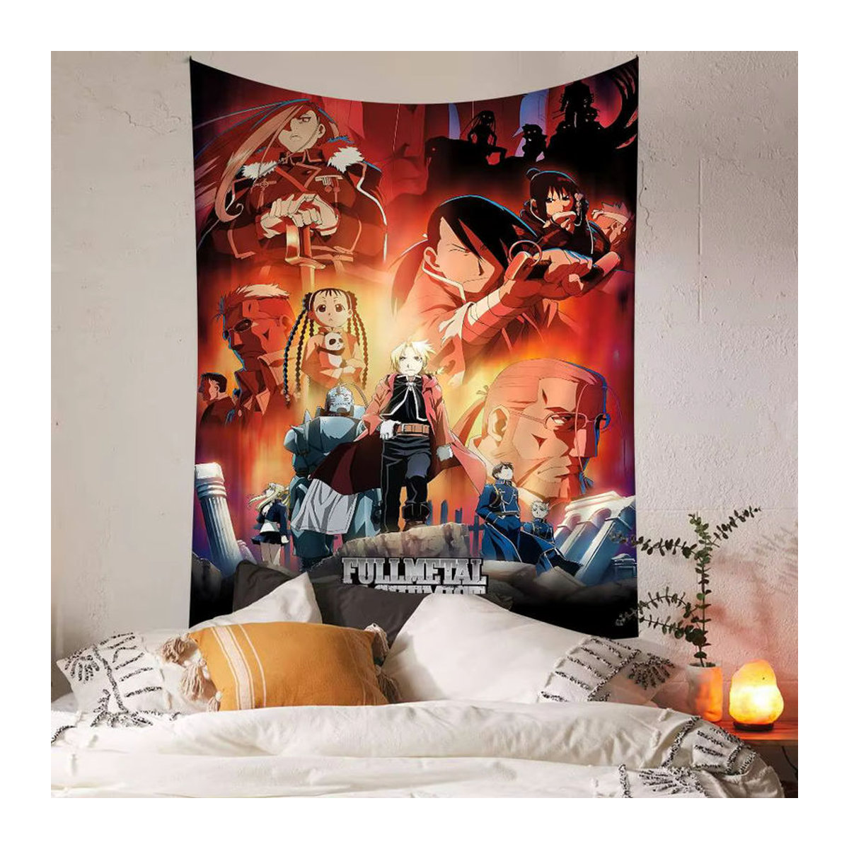 Potdemiel Fullmetal Alchemist Anime Wandteppich, mehrfarbig, Textil-Wandteppich im Hochformat für deine Home Dekoration - Bild 5