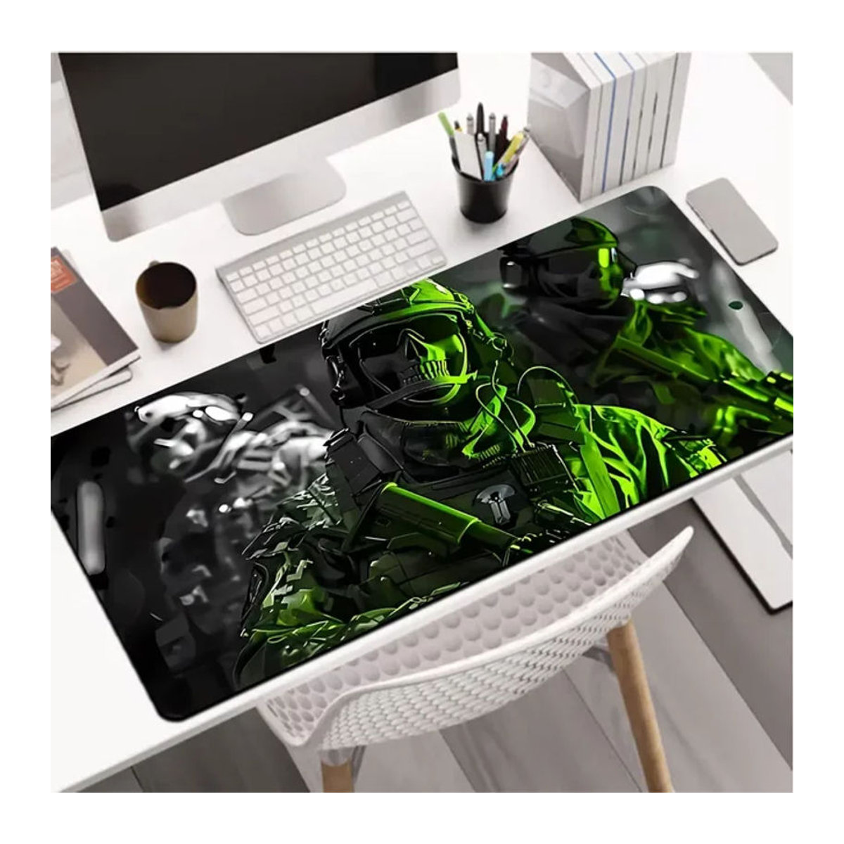 Potdemiel Gaming Mauspad mit abstraktem Design in Mehrfarbig, Rechteckig - Bild 1