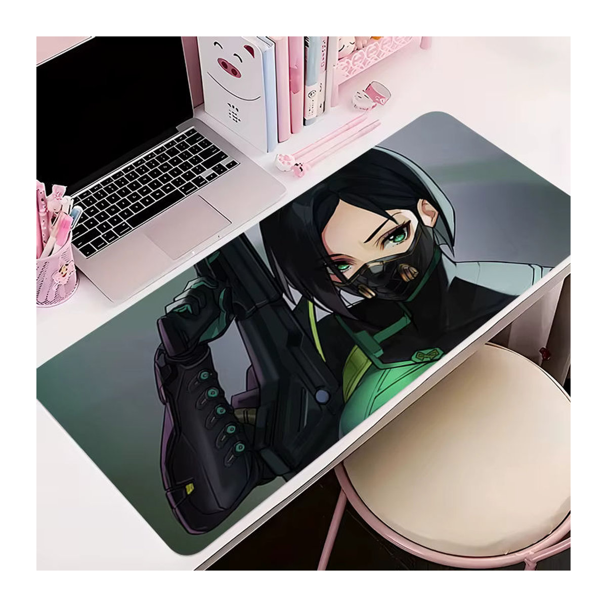 Potdemiel Gaming Mousepad mit abstraktem Design in Mehrfarbig, rutschfeste Textil-Schreibtischmatte für PC und Tastatur - Bild 2