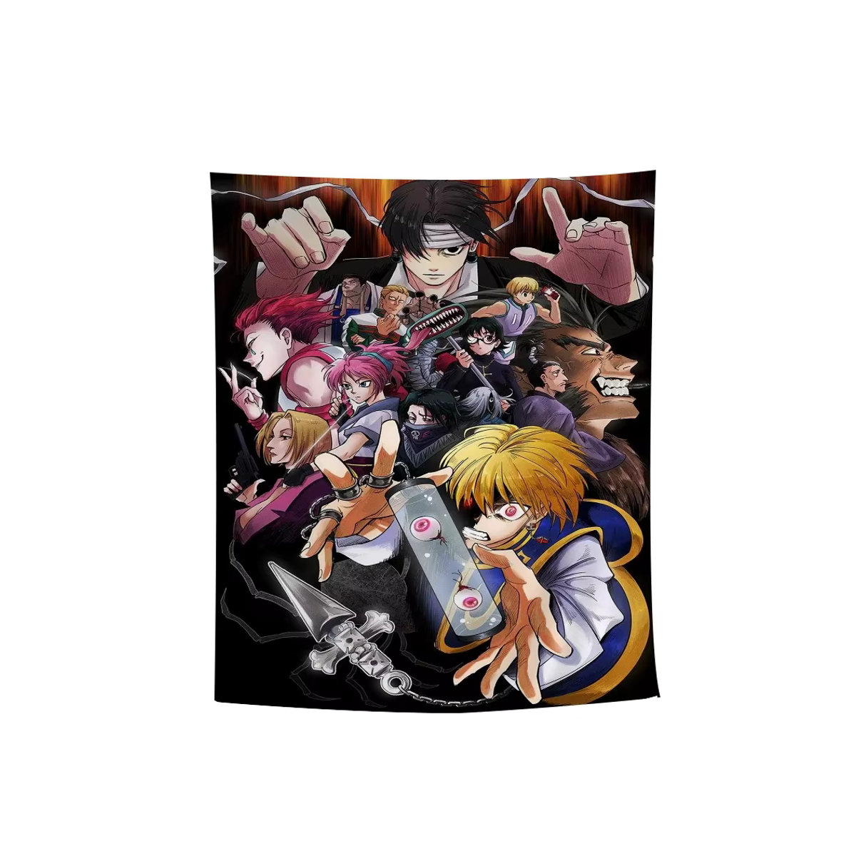 Potdemiel Japanische Anime Wandteppich Jäger x Jäger Klassische Tapisserie Mehrfarbig B: 70 cm, H: 70 cm, T: 50 cm - Bild 6