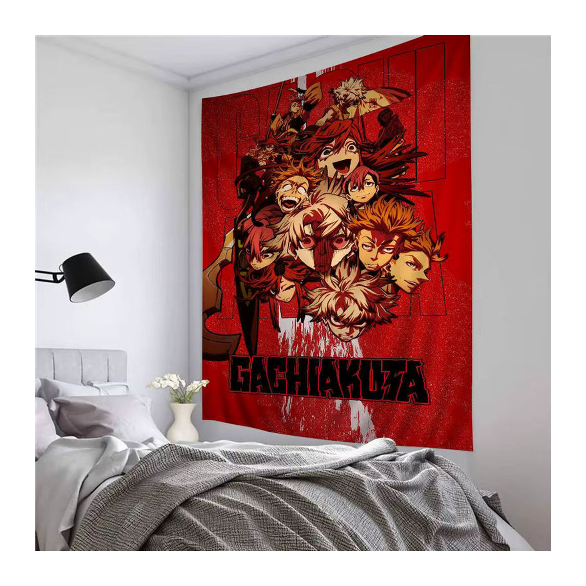 Potdemiel Japanischer Anime Wandteppich G-Gachiakuta im Boho-Stil, Rot, Rechteckig - Bild 5