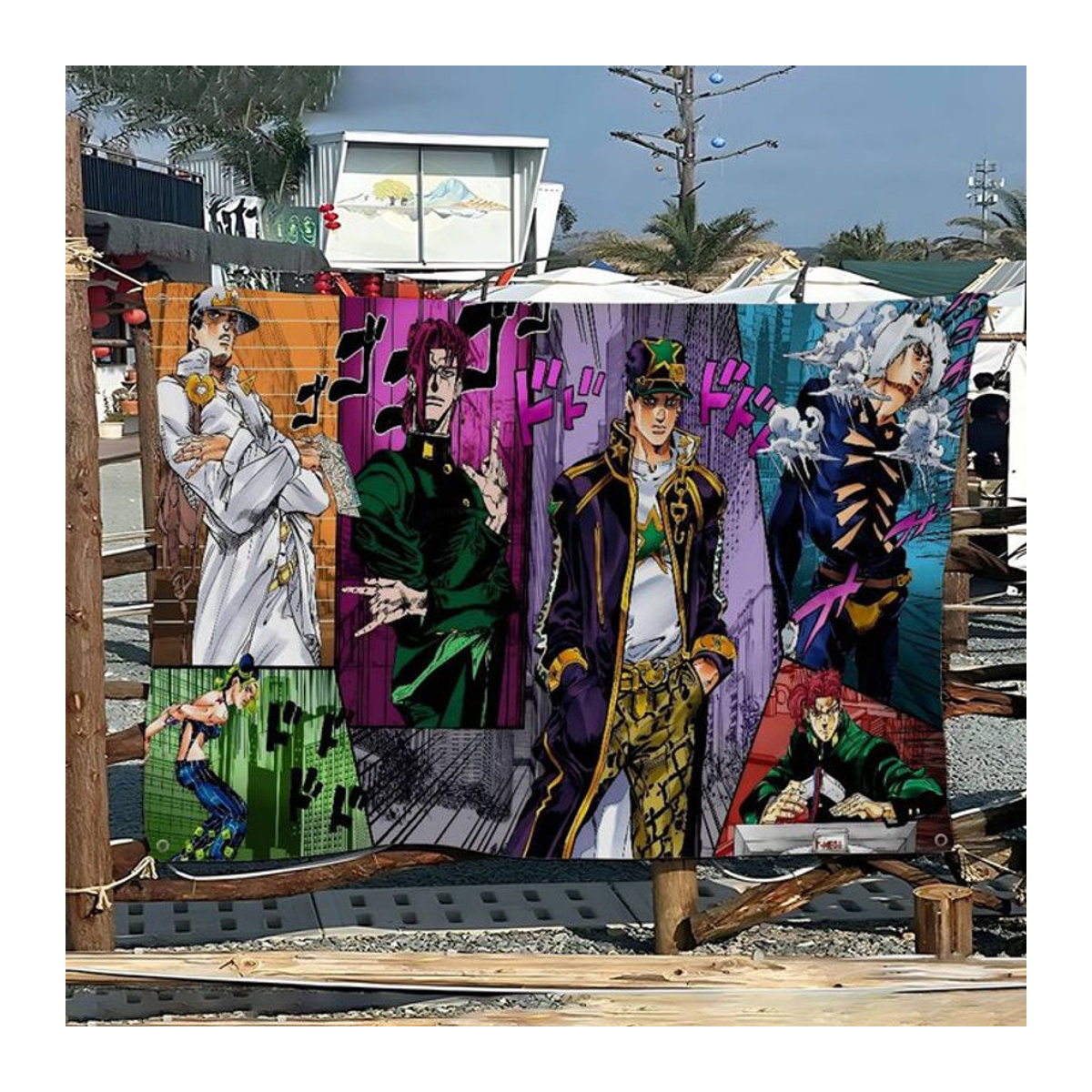 Potdemiel JoJos Bizarre Adventure Party Banner aus Textil in Mehrfarbig - Bild 1