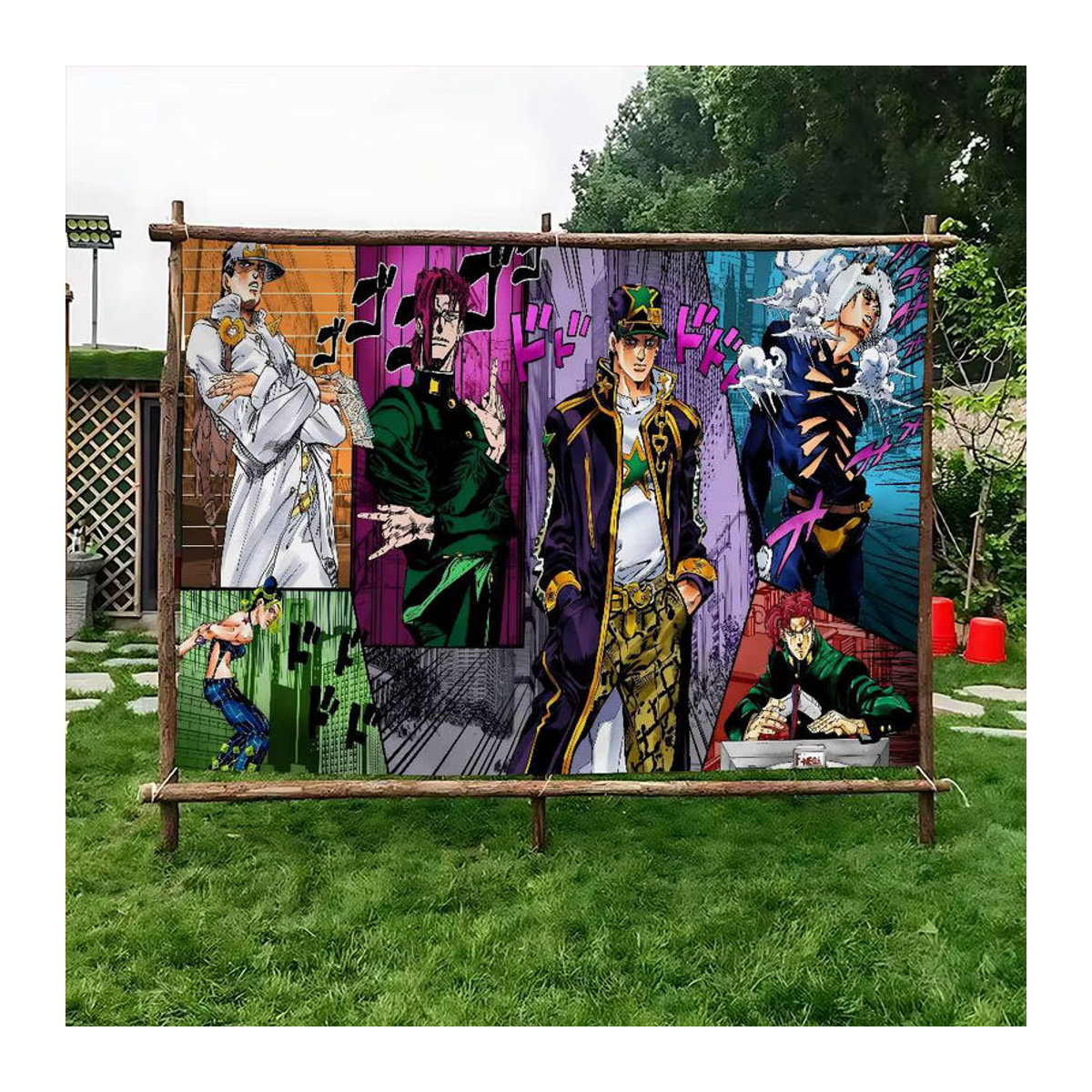 Potdemiel JoJos Bizarre Adventure Party Banner aus Textil in Mehrfarbig - Bild 4