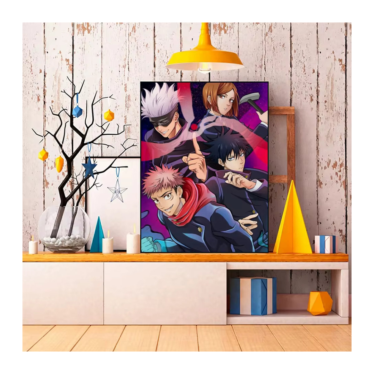 Potdemiel Jujutsu Kaisen DIY Diamant Stickerei Set Gojo Satoru Mosaik Handwerk Kit mehrfarbig - Bild 2