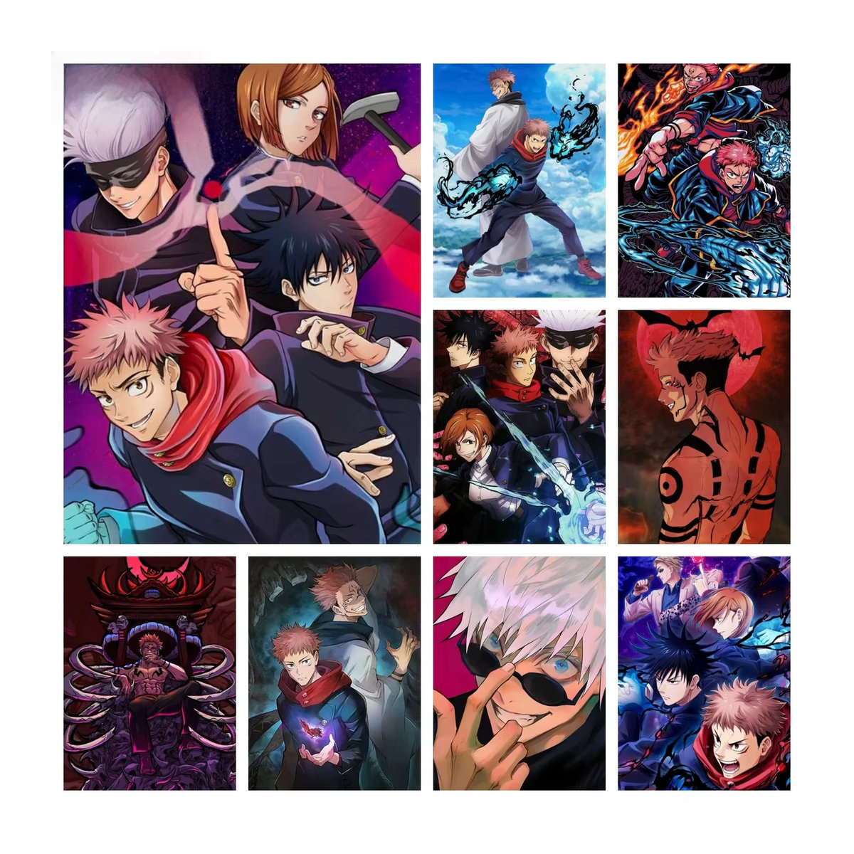 Potdemiel Jujutsu Kaisen DIY Diamant Stickerei Set Gojo Satoru Mosaik Handwerk Kit mehrfarbig - Bild 3