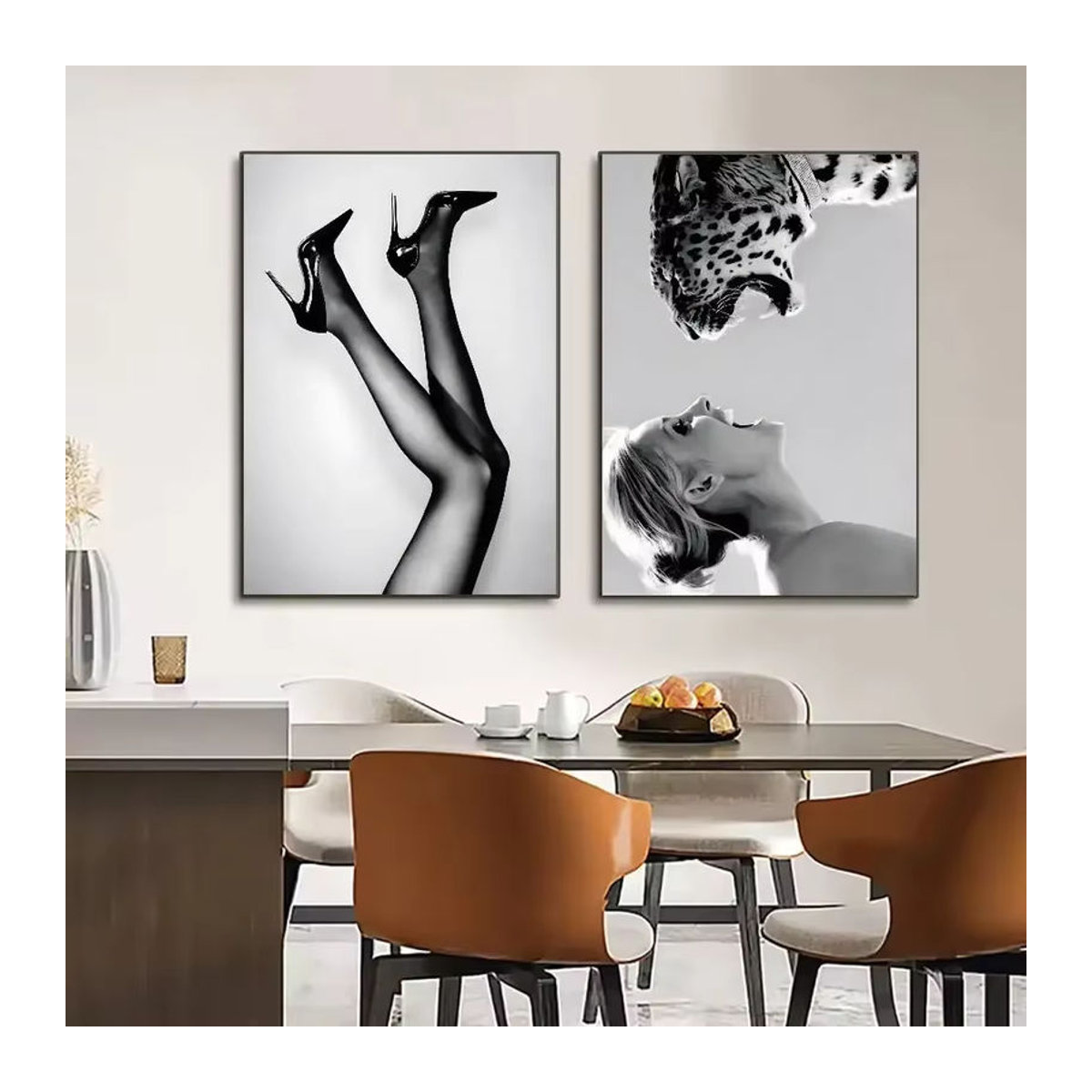Potdemiel K-Kate Moss Porträt Leinwand Wandkunst in Schwarz für moderne Dekoration - Bild 4