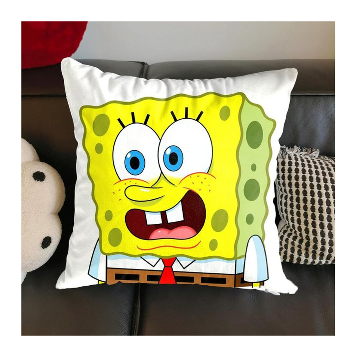 Potdemiel Kawaii Spongebob Kissenbezug in Gelb für deine Sofadeko - Bild 1