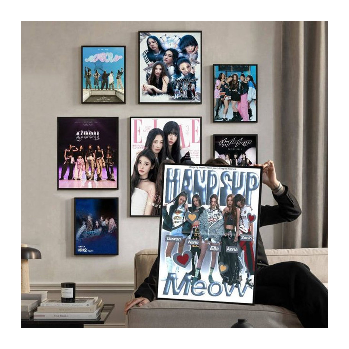 Potdemiel KPOP M-MEOVV Vintage Poster Mehrfarbig, Ästhetische Wandmalerei aus Papier im Hochformat - Bild 1