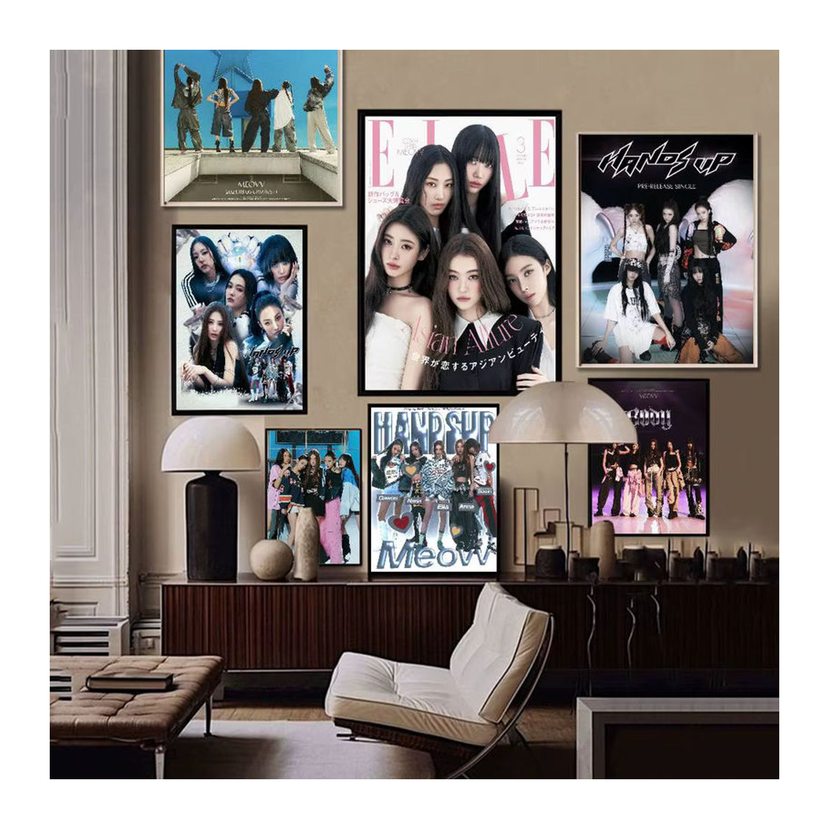 Potdemiel KPOP M-MEOVV Vintage Poster Mehrfarbig, Ästhetische Wandmalerei aus Papier im Hochformat - Bild 3