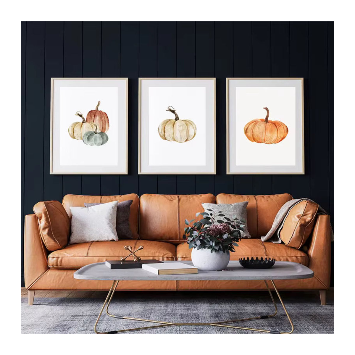 Potdemiel Leinwand Wandbild mit Halloween Kürbis Zitat für Kinder, mehrfarbig, Hochformat - Bild 1