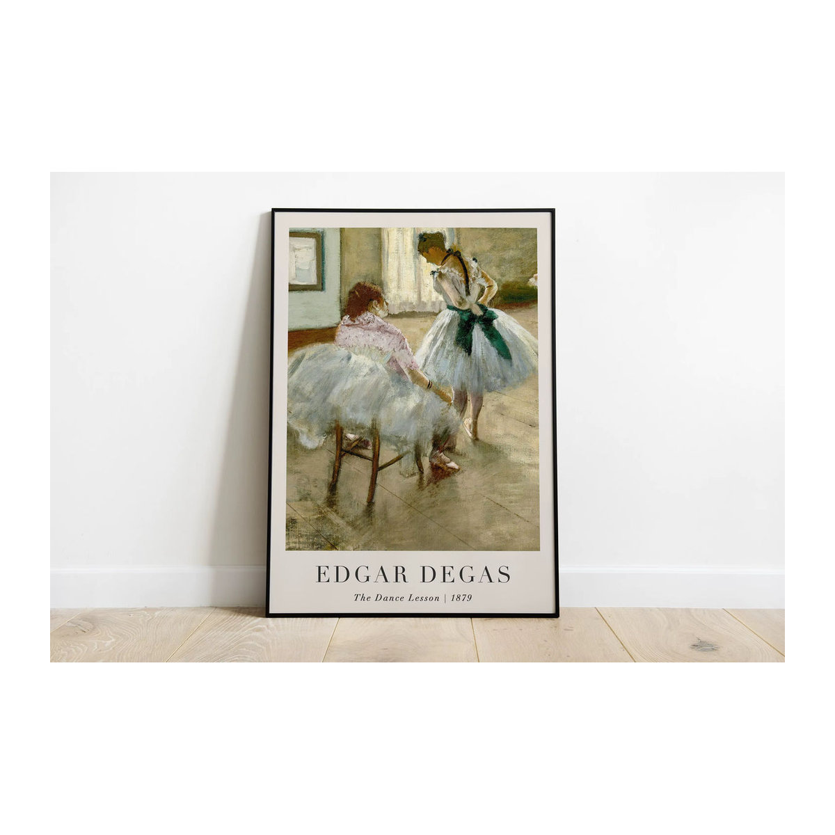 Potdemiel Leinwand Wandkunst Edgar Degas Ballett Tänzer Mädchen Porträt in Rosa und Grün Vintage Dekoration für Kinder und Wohnzimmer - Bild 1