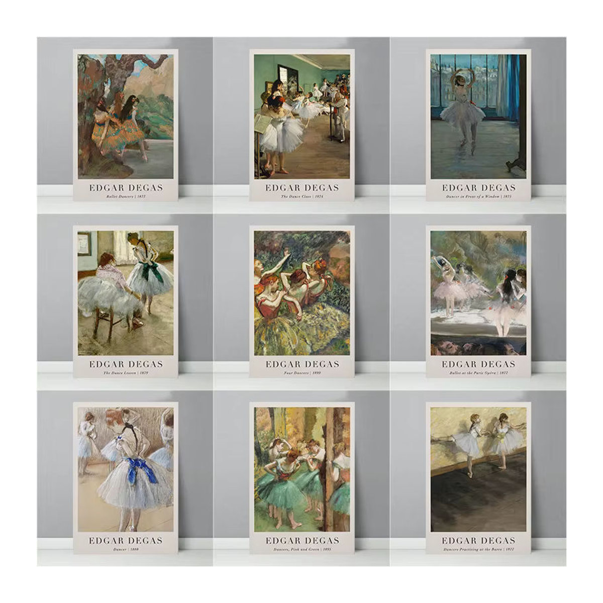 Potdemiel Leinwand Wandkunst Edgar Degas Ballett Tänzer Mädchen Porträt in Rosa und Grün Vintage Dekoration für Kinder und Wohnzimmer - Bild 2