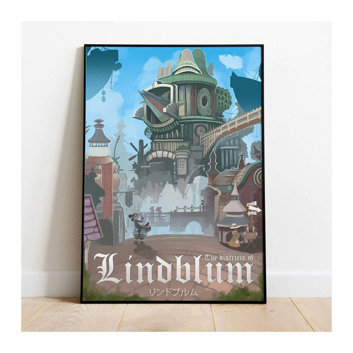 Potdemiel Leinwand Wandkunst Final Fantasy Alexandria The Kingdom Of Dark City Tree Settlement Poster Mehrfarbig - Bild 1