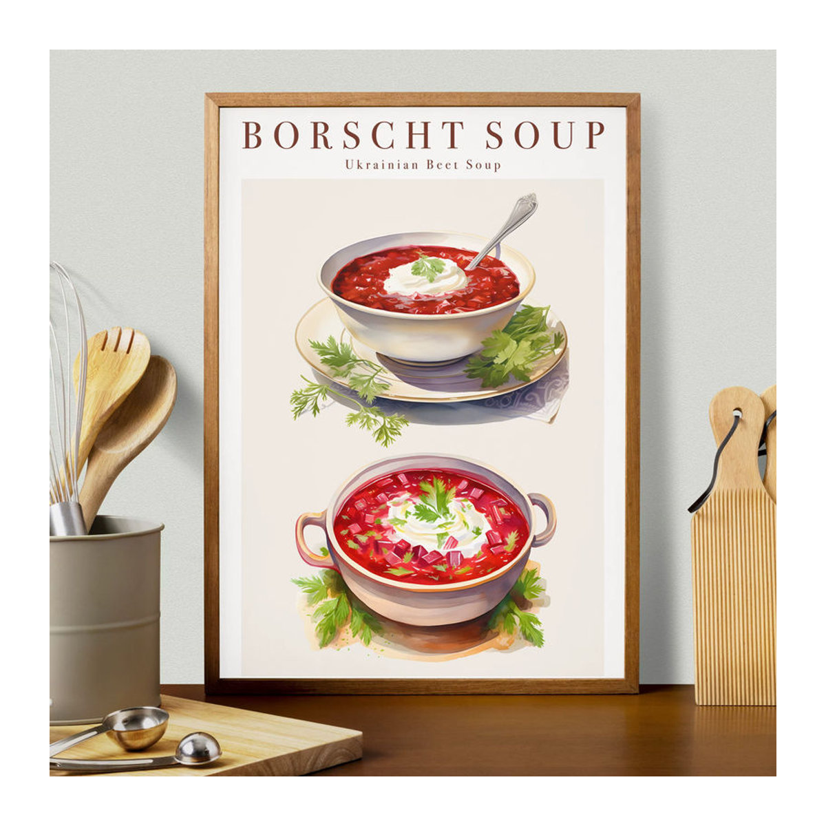 Potdemiel Leinwand Wandkunst mit Essen Motiven in Mehrfarbig, Hochformat Rechteckig - Bild 1