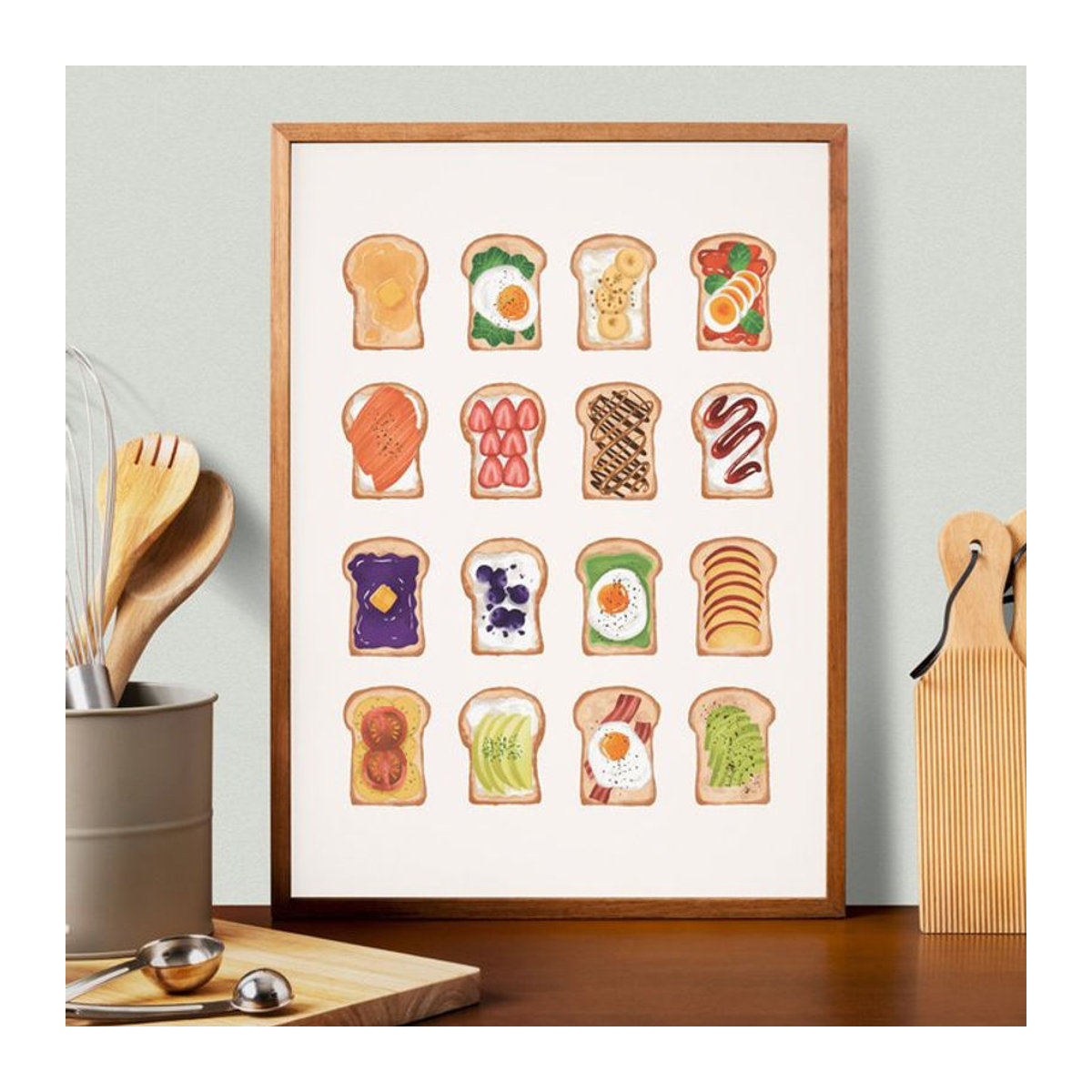 Potdemiel Leinwand Wandkunst mit Essen Motiven in Mehrfarbig, Modernes Poster für dein Zuhause - Bild 1