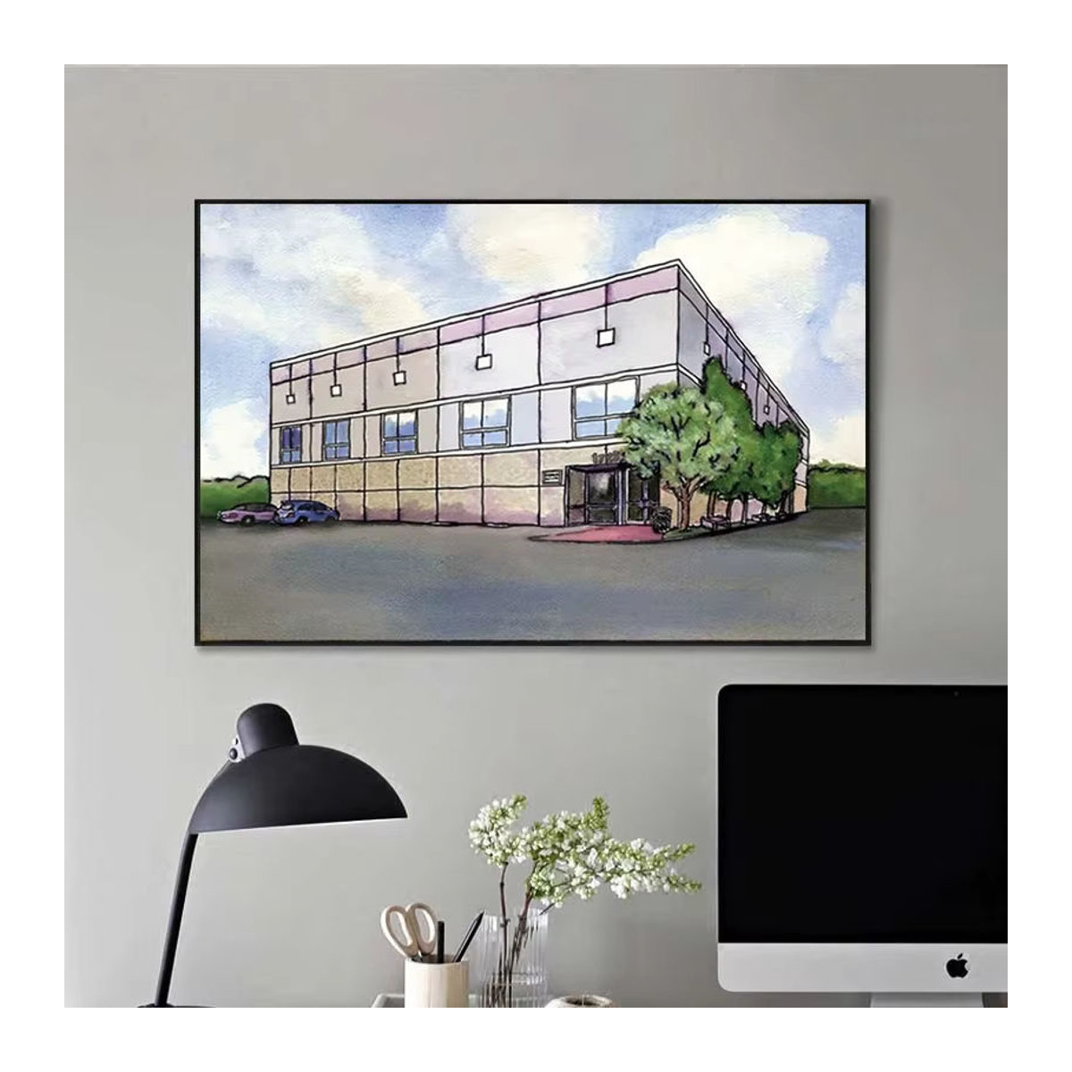 Potdemiel Leinwand Wandkunst Pam Beesly The Office Motiv Aquarell Druck Mehrfarbig - Bild 4