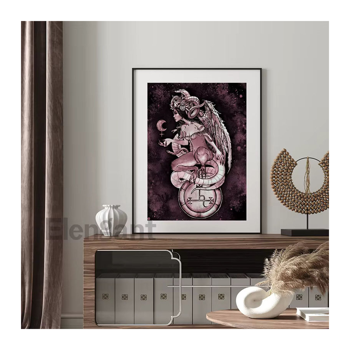 Potdemiel Lilith Okkult Mutter der Dämonen Leinwand Wandbild Porträt Mehrfarbig - Bild 1