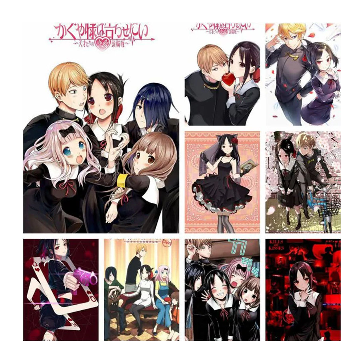 Potdemiel Love Is War Japanischer Anime 5D DIY Vollrund-Diamantmalerei Porträt Dekoration, Mehrfarbig, B/H: 40 x 40 cm - Bild 1