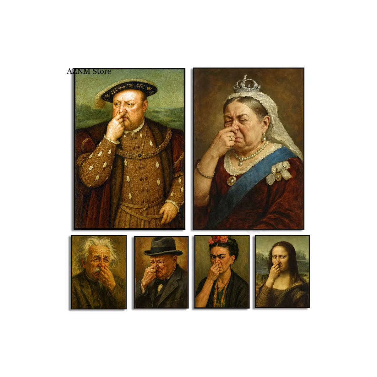 Potdemiel Lustiges Toiletten-Kunstposter mit Promi-Porträts als moderne Leinwand für deine Badezimmerdekoration, mehrfarbig, Hochformat - Bild 2