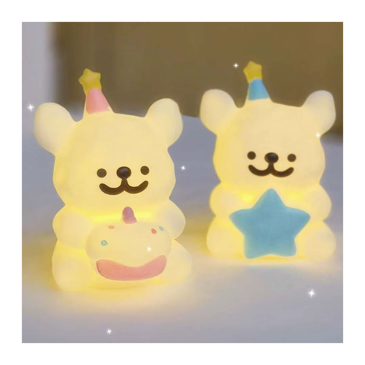 Potdemiel Malteser Nachtlicht Bunte Nachttischlampe als Niedliche Hund Actionfigur und Sammlerstück zur Raumdekoration für Kinder und Erwachsene - Bild 3
