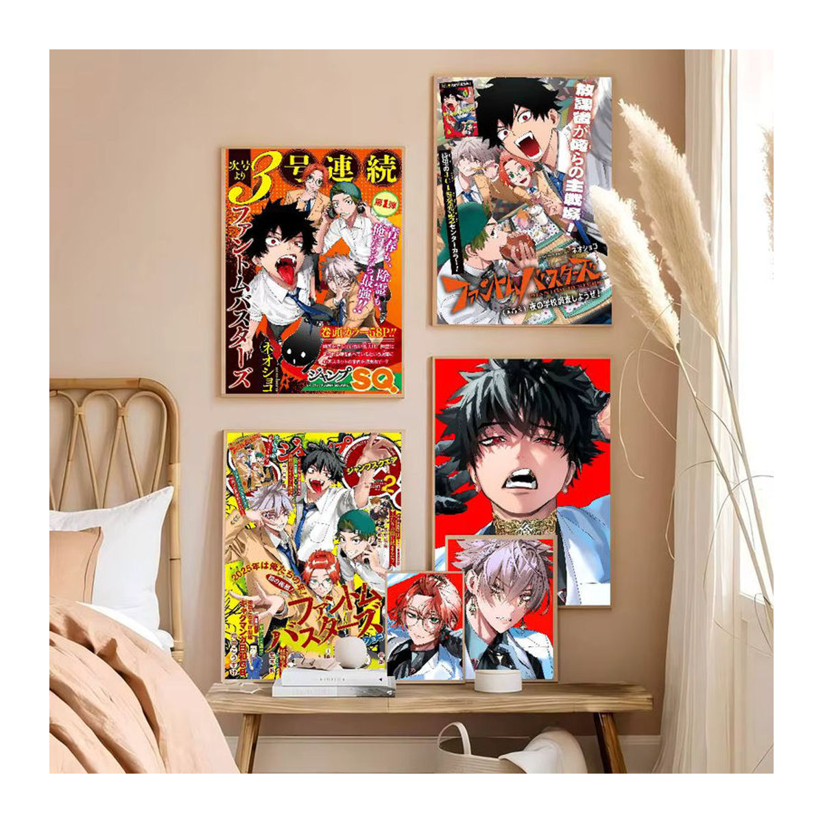 Potdemiel Manga Comic Poster Phantom Busters Wasserfester Papieraufkleber in Weiß und Mehrfarbig zur Wanddekoration - Bild 3