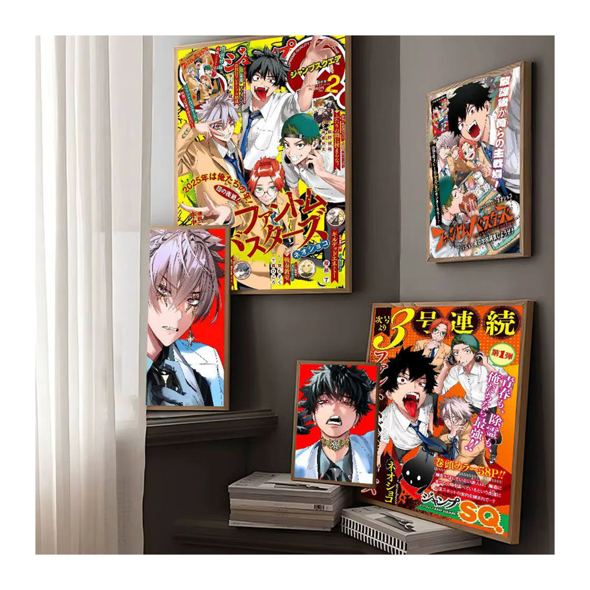 Potdemiel Manga Comic Poster Phantom Busters Wasserfester Papieraufkleber in Weiß und Mehrfarbig zur Wanddekoration - Bild 5