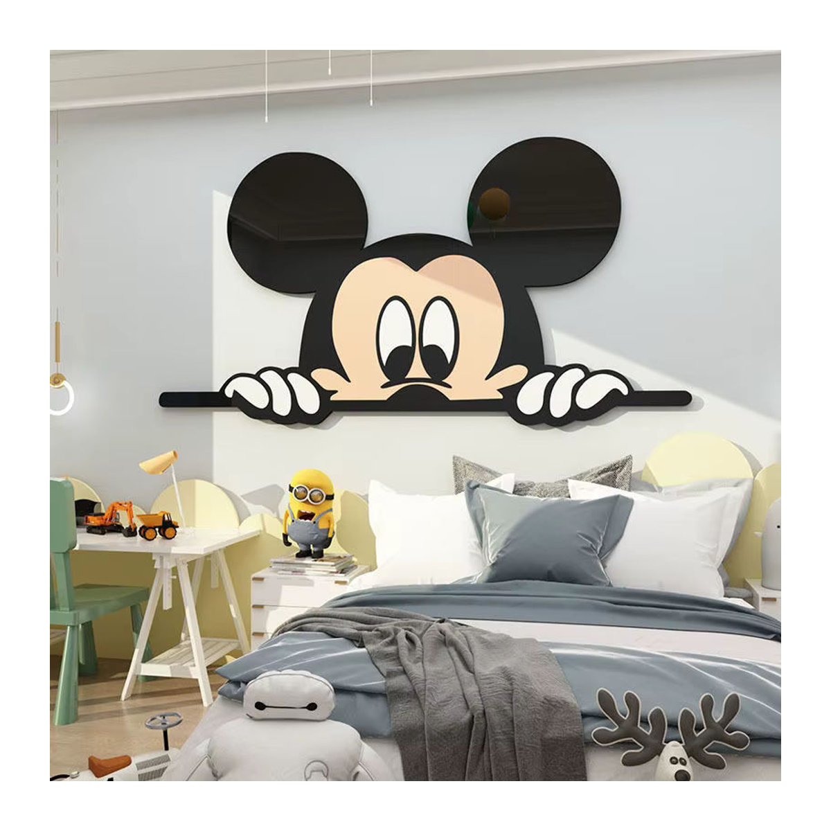 Potdemiel Mickey Minnie Maus Wandaufkleber DIY 3D Acryl Wanddekoration für Kinderzimmer und Wohnzimmer, mehrfarbig - Bild 4