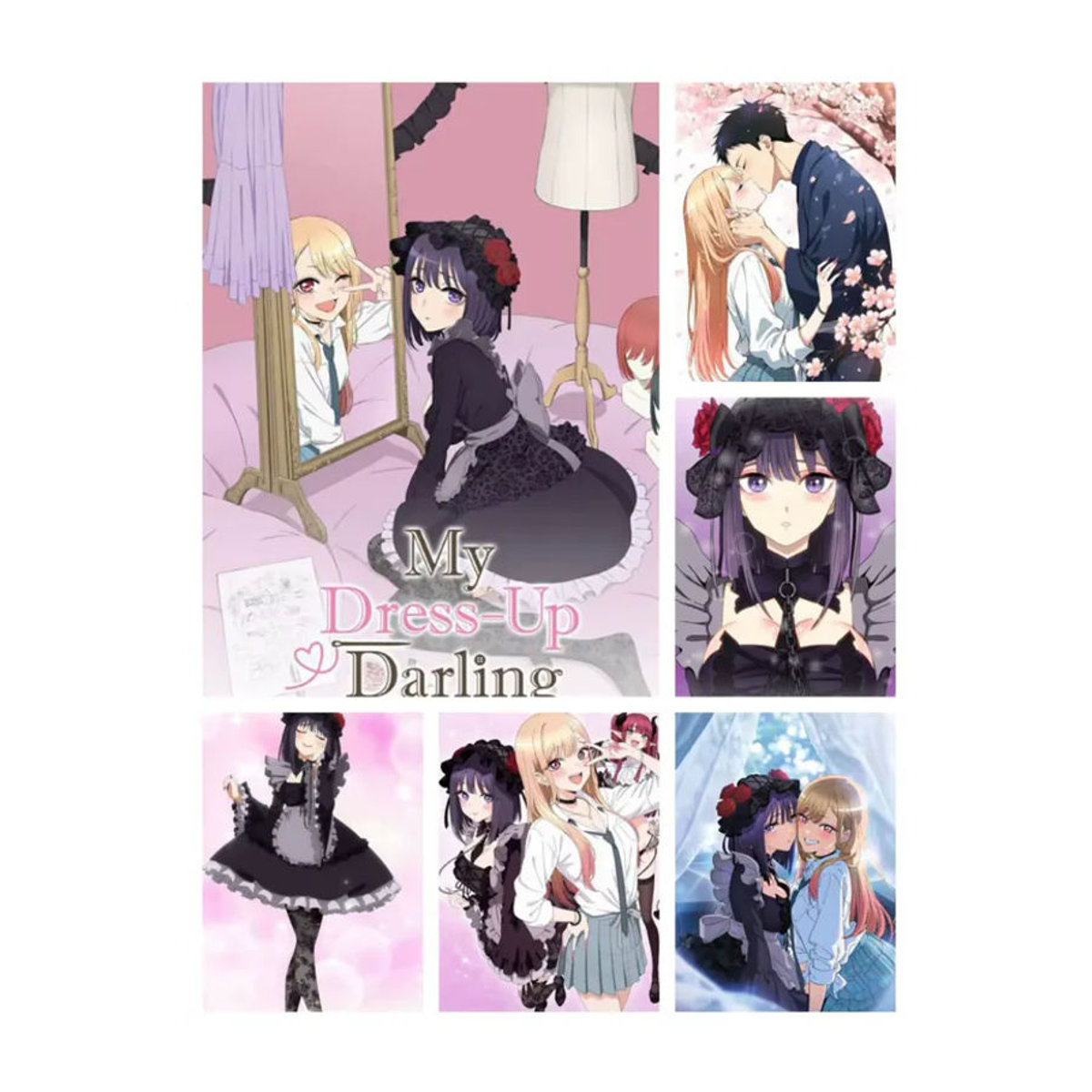 Potdemiel My Dress-Up Darling Diamantmalerei Set Japanischer Anime 5D DIY Rund Dekoration Mehrfarbig Durchmesser: 30 cm - Bild 3