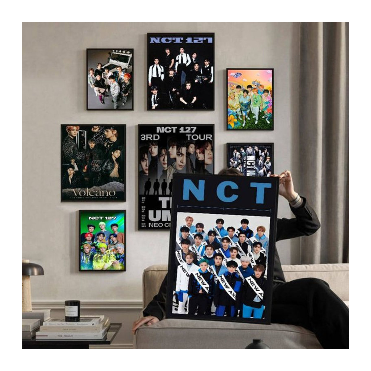Potdemiel NCT DREAM K-Pop Selbstklebende Kunstposter Retro Kraftpapier Aufkleber in Braun und Mehrfarbig für DIY Wanddekoration - Bild 1