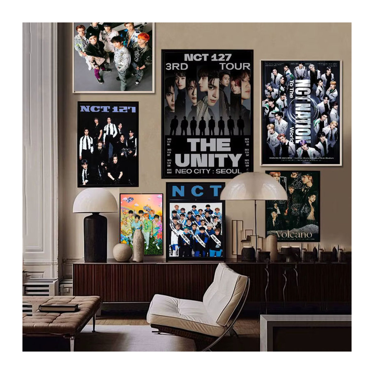 Potdemiel NCT DREAM K-Pop Selbstklebende Kunstposter Retro Kraftpapier Aufkleber in Braun und Mehrfarbig für DIY Wanddekoration - Bild 2