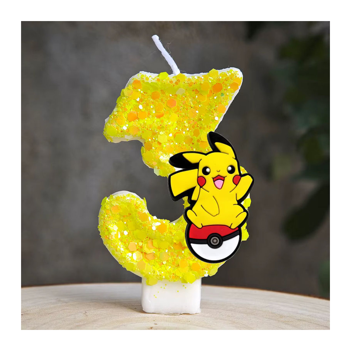 Potdemiel Pikachu Figurenkerze in Gelb für Kindergeburtstage und Babypartys - Bild 2