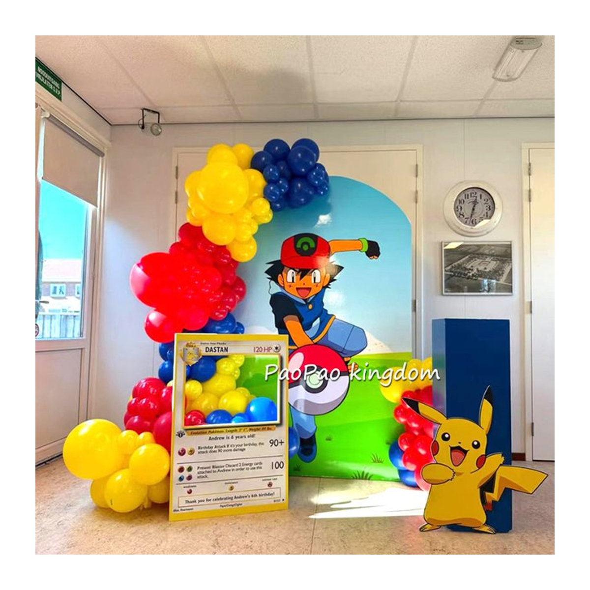 Potdemiel Pokemon Pikachu Ballonbogen Set mit Folienballons und Latexballons in Mehrfarbig für Geburtstag und Baby Shower Dekoration - Bild 1