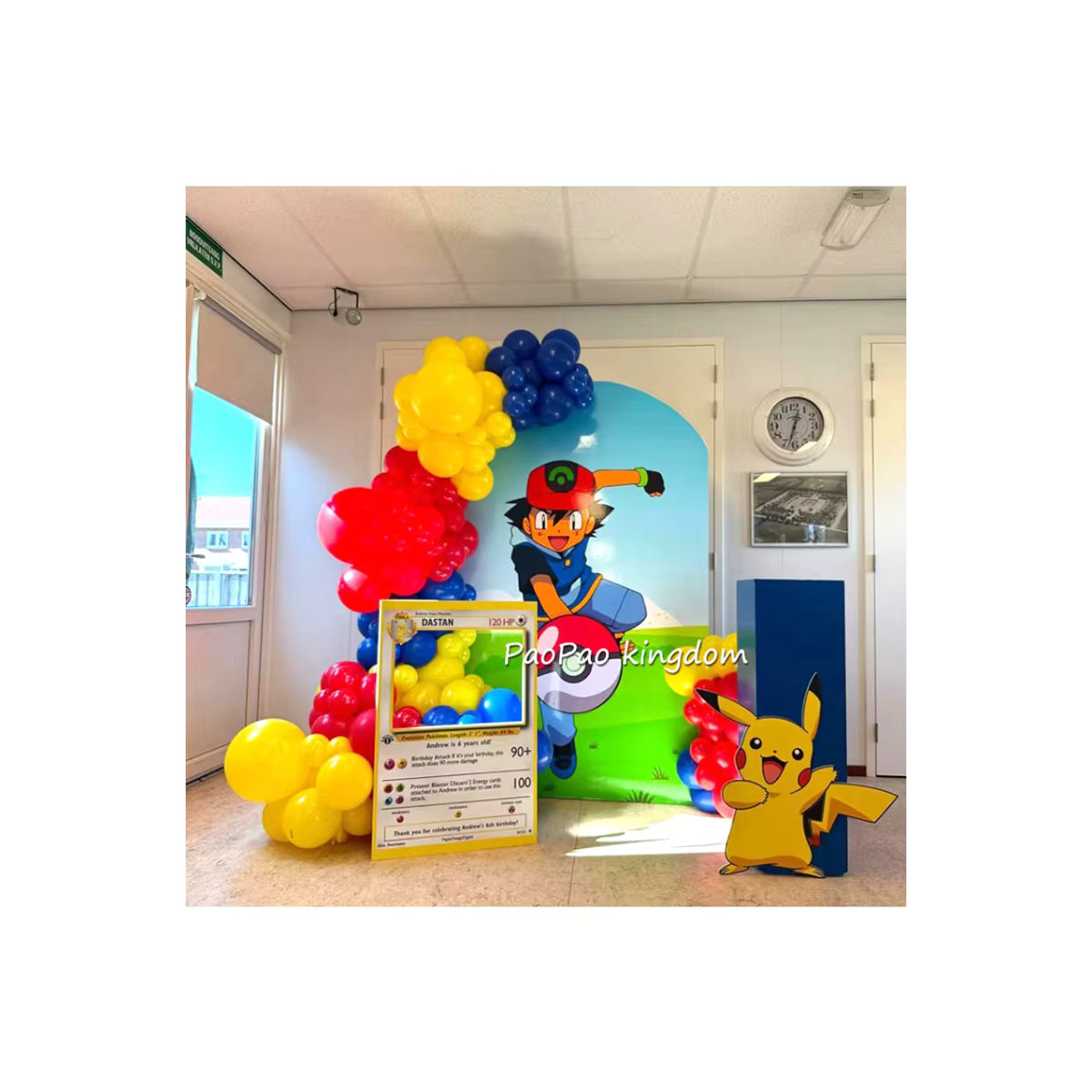 Potdemiel Pokemon Pikachu Ballonbogen Set mit Folienballons und Latexballons in Mehrfarbig für Geburtstag und Baby Shower Dekoration - Bild 4