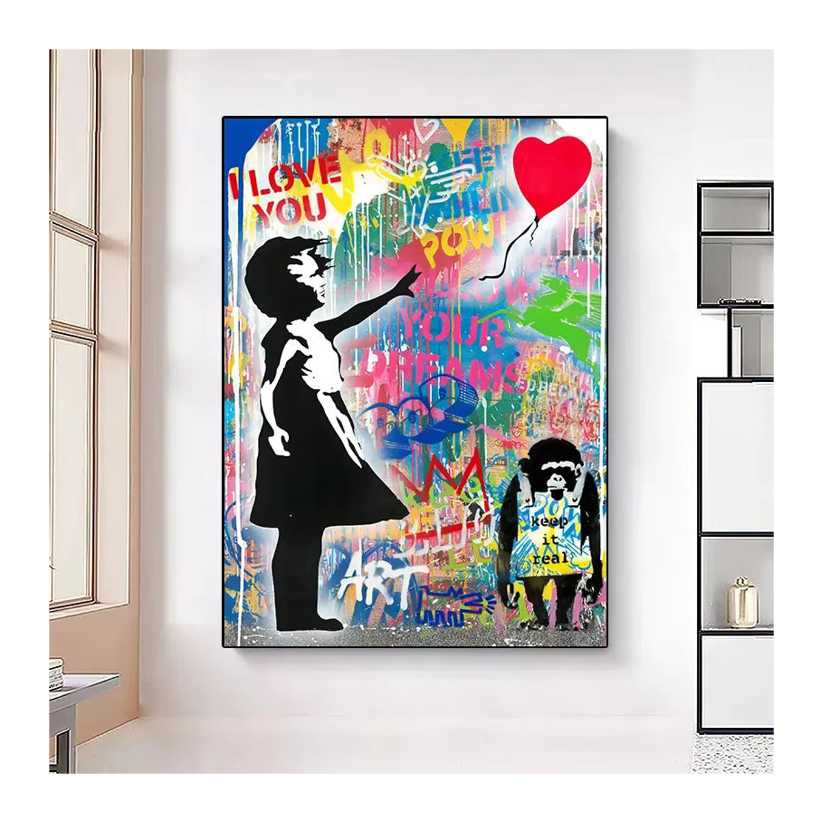 Potdemiel Pop Art Poster Graffiti Street Wall Art mit abstrakten Porträts als mehrfarbiger Papierdruck für deine Wanddekoration - Bild 1