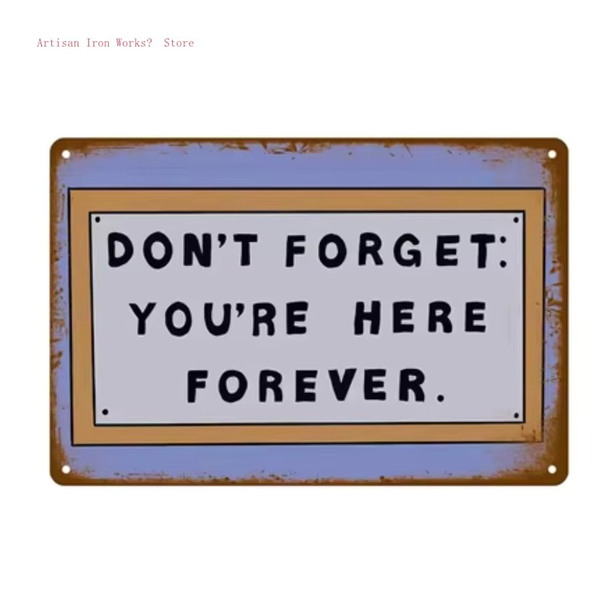 Potdemiel Retro Metallschild Vintage Wanddeko Typografie Wandbild Mehrfarbig B/H: 30 x 30 cm - Bild 5