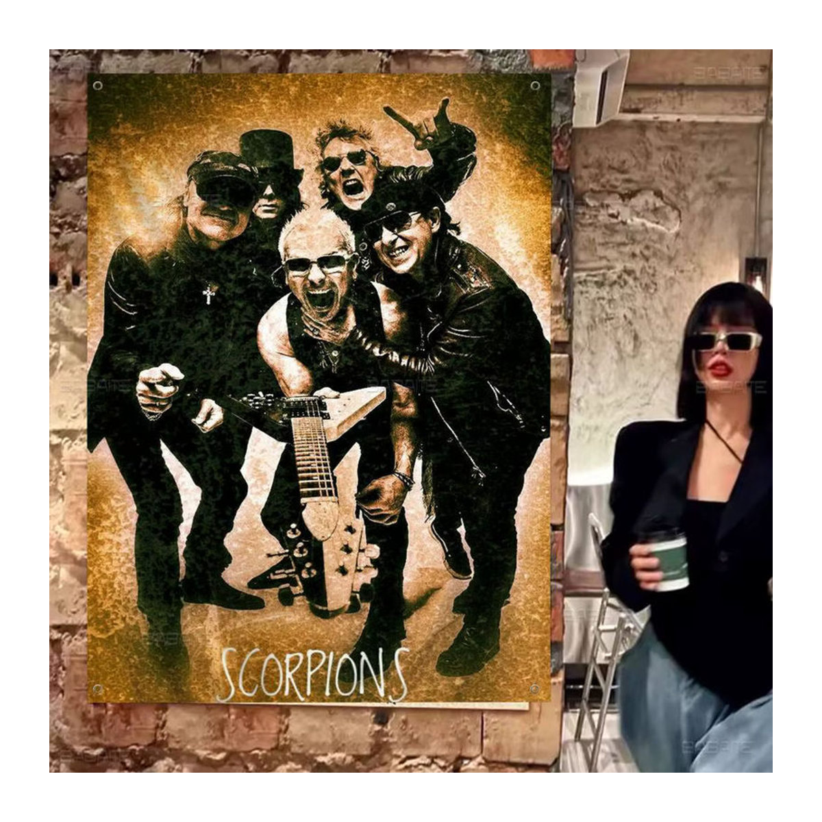 Potdemiel S-Scorpions Dekobanner Science-Fiction Raum Kunst Flagge mehrfarbig - Bild 3