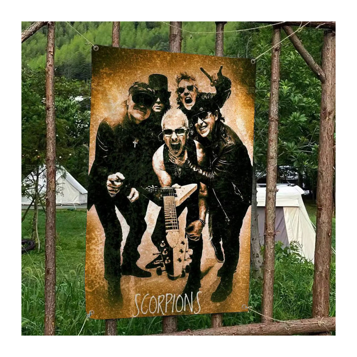 Potdemiel S-Scorpions Dekobanner Science-Fiction Raum Kunst Flagge mehrfarbig - Bild 4