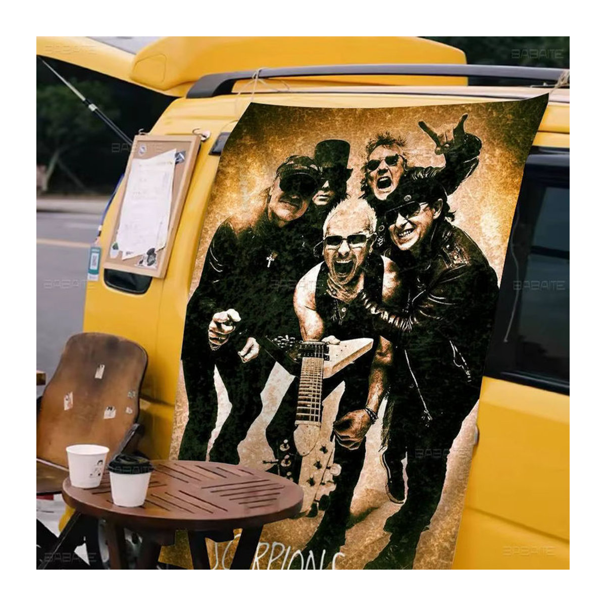 Potdemiel S-Scorpions Dekobanner Science-Fiction Raum Kunst Flagge mehrfarbig - Bild 5