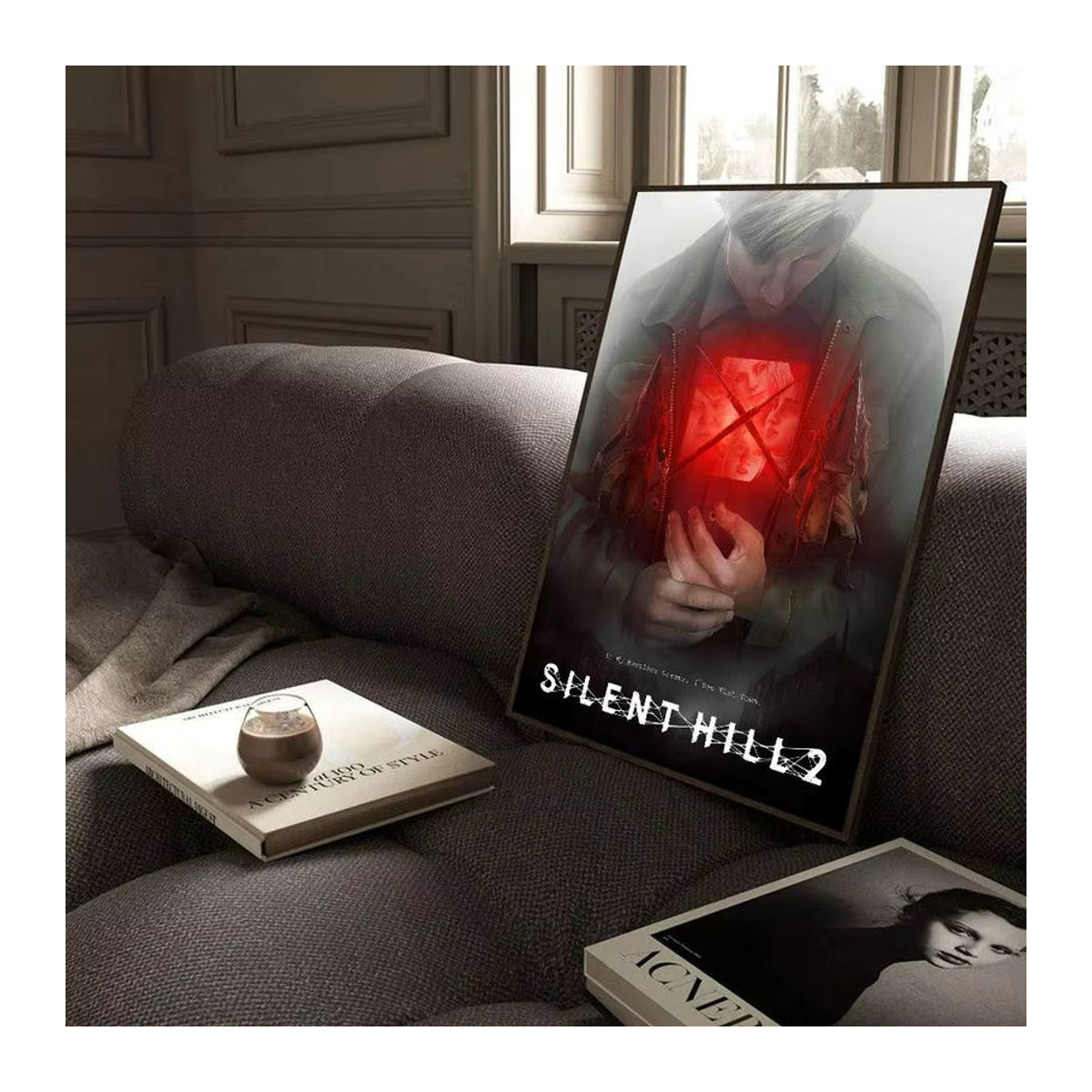 Potdemiel Silent Hill Horror Thriller Poster Vintage Wanddekoration aus Papier, mehrfarbig, Hochformat - Bild 2