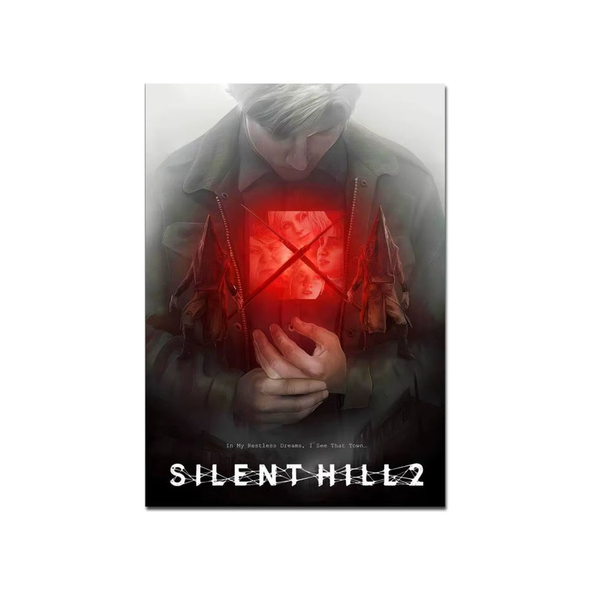 Potdemiel Silent Hill Horror Thriller Poster Vintage Wanddekoration aus Papier, mehrfarbig, Hochformat - Bild 7