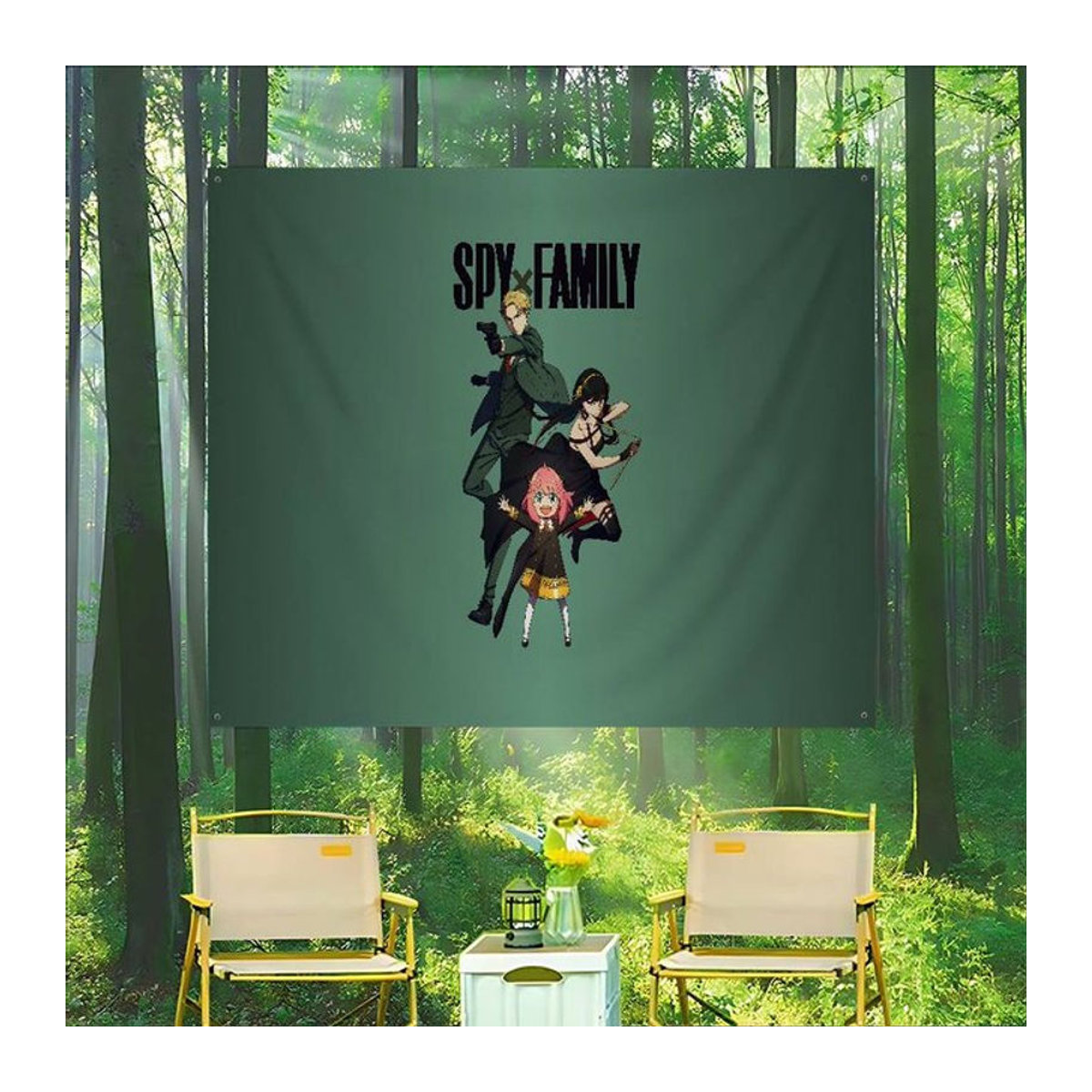Potdemiel Spy X Family Banner Dekoration aus Textil in Grün - Bild 1