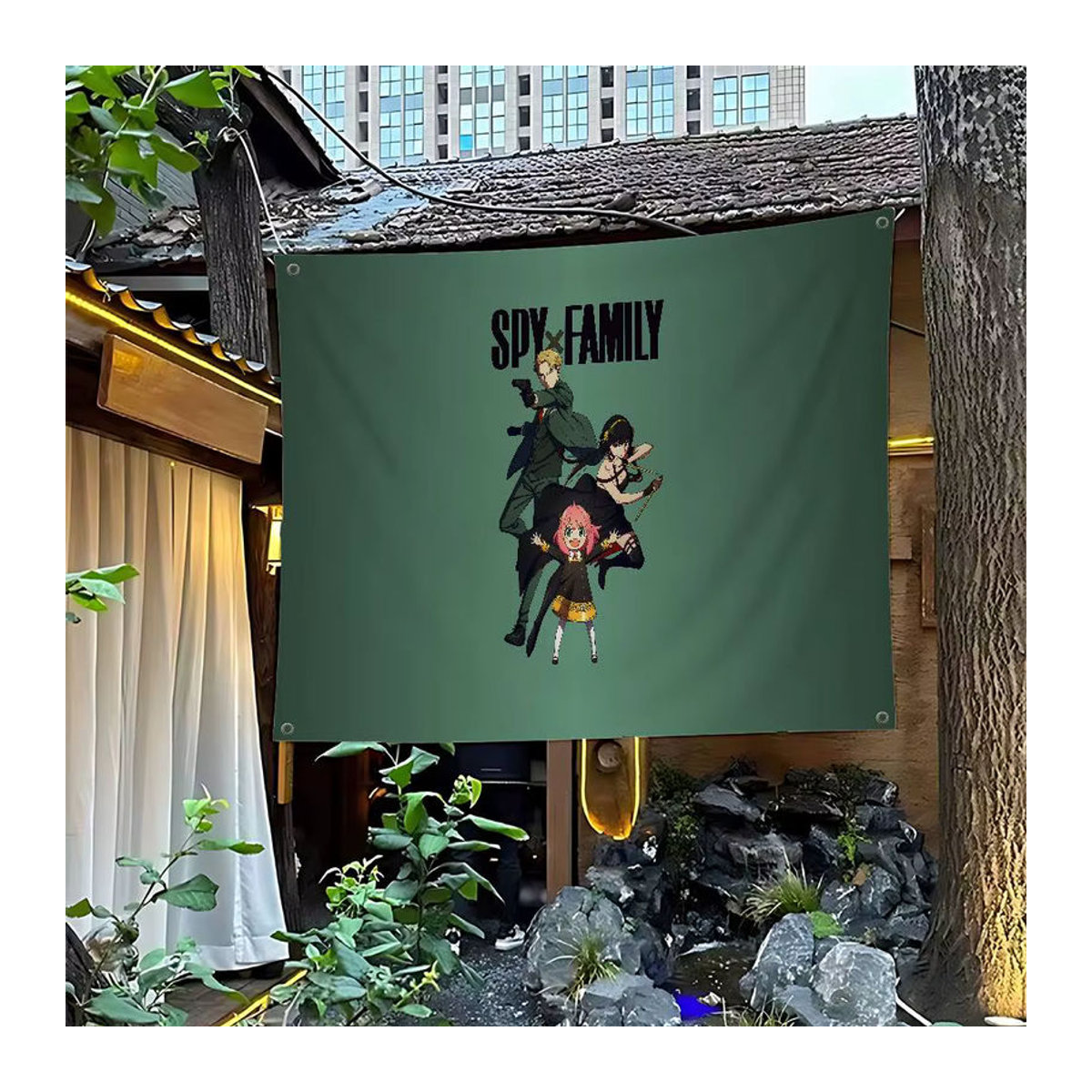 Potdemiel Spy X Family Banner Dekoration aus Textil in Grün - Bild 3