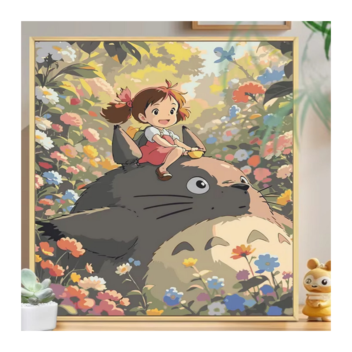 Potdemiel Studio Ghibli Totoro DIY Acryl Ölgemälde Set für Kinder, mehrfarbig, quadratisch - Bild 1