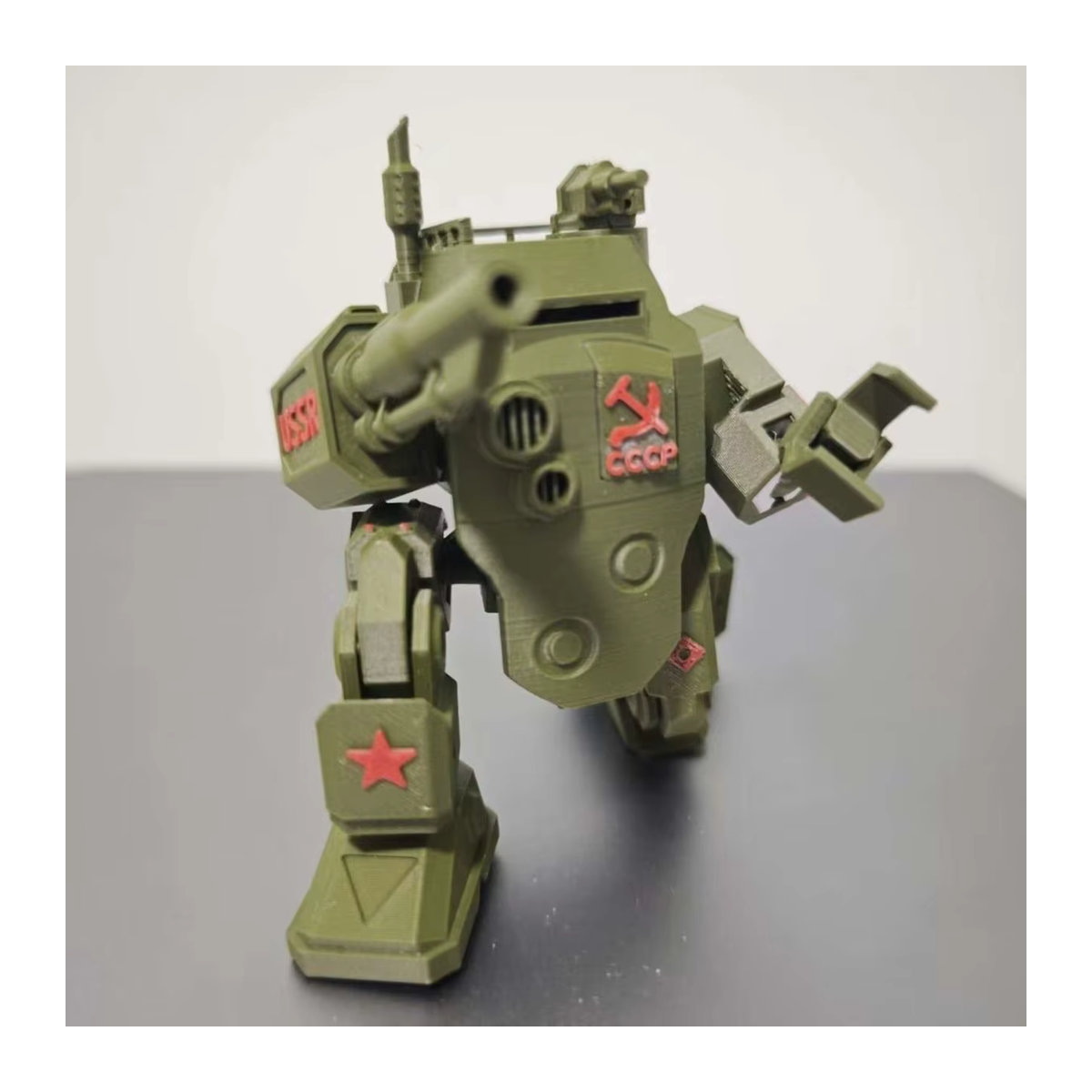 Potdemiel T-340-85 Steampunk Mecha Modell Panzer in Grün aus Kunststoff - Bild 4