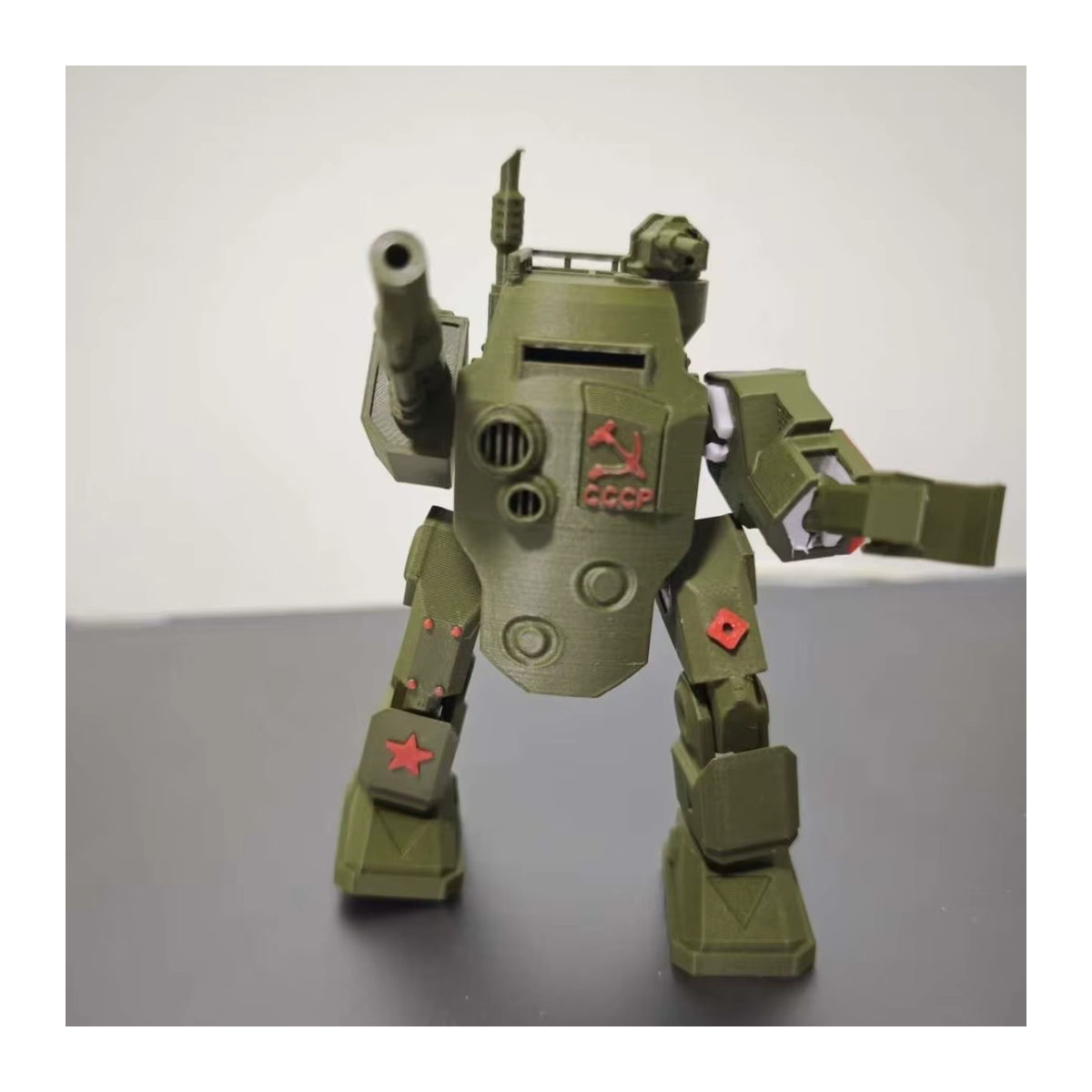 Potdemiel T-340-85 Steampunk Mecha Modell Panzer in Grün aus Kunststoff - Bild 5