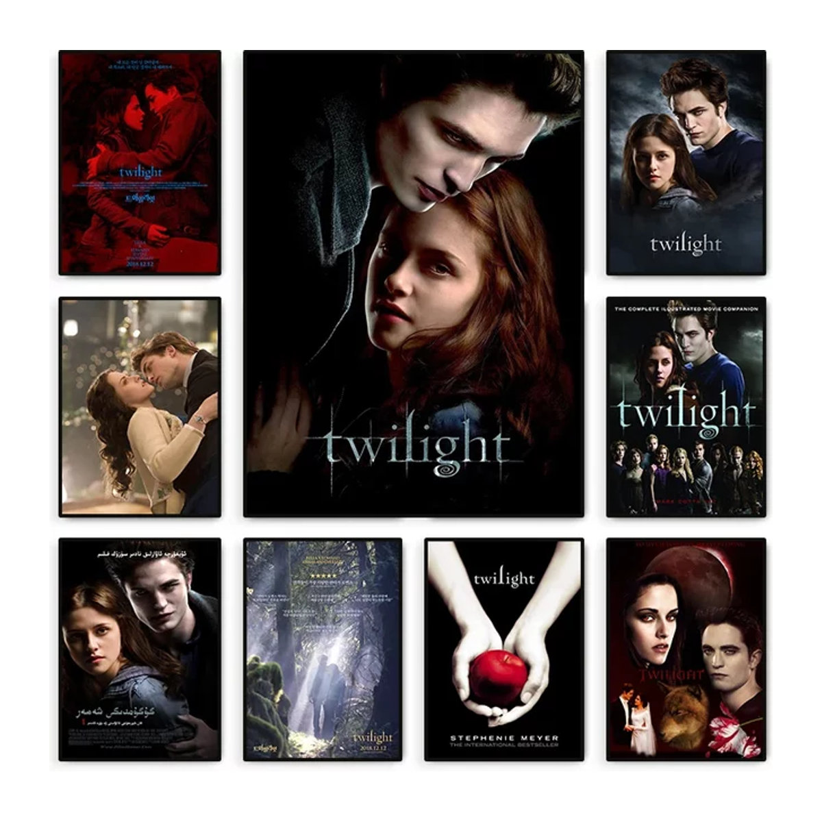 Potdemiel Twilight Film Poster Leinwand Porträt Edward und Bella Wandbild mehrfarbig - Bild 1