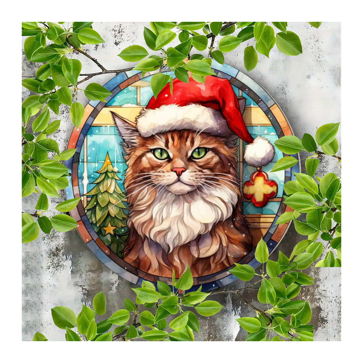 Potdemiel Vintage Katzen Metallschild rund mehrfarbig zur Wanddekoration - Bild 2