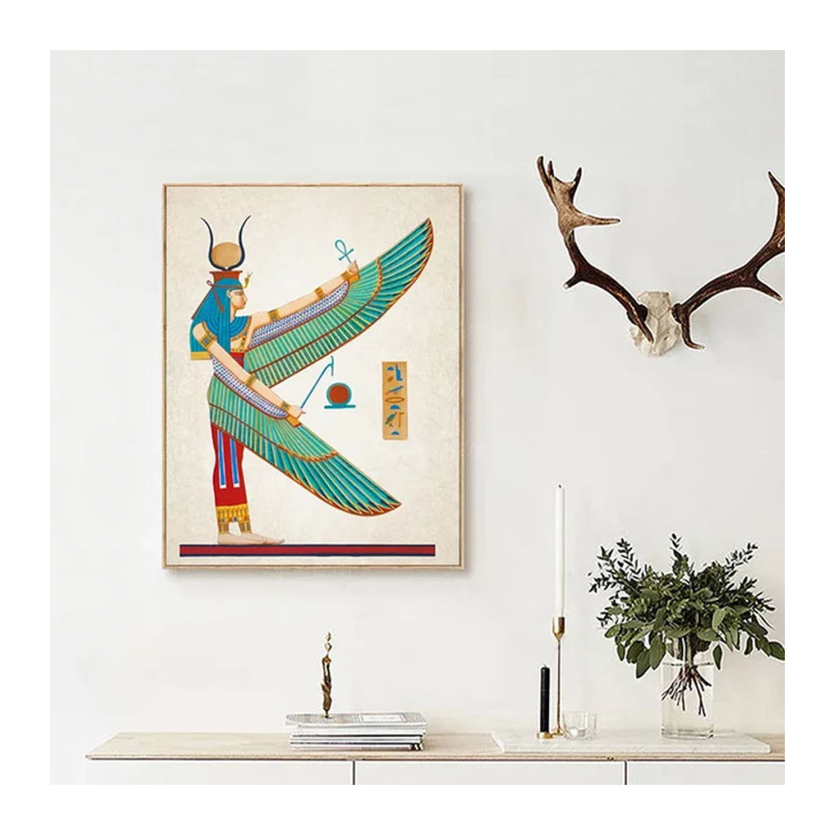 Potdemiel Vintage Leinwand Wandbild Isis Göttin Porträt in Mehrfarbig - Bild 1