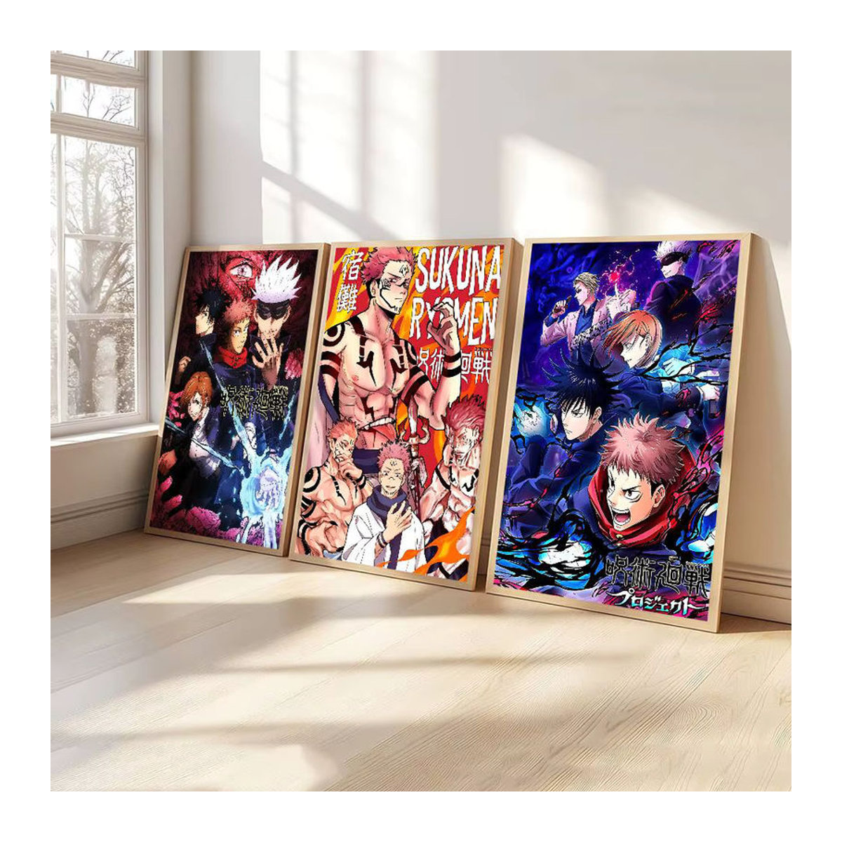 Potdemiel Wandaufkleber Yuji Itadori und Ryomen Sukuna Classic Movie DIY Poster aus Papier, mehrfarbig, rechteckig - Bild 2