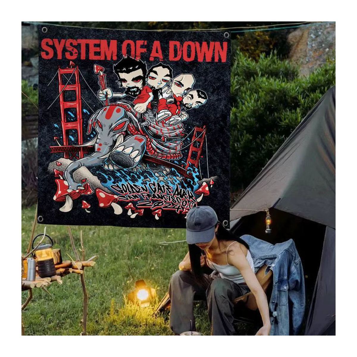 Potdemiel Wandbanner System Of A Down Mehrfarbig Bedruckte Textil Flagge zur Dekoration - Bild 3